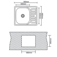 Кухонна мийка INTERLINE  KARE sateen - 2 фото