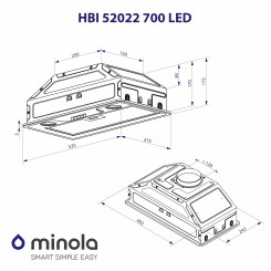 Витяжка MINOLA HBI 52022 BL 700 LED