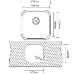 Кухонна мийка INTERLINE  UNDER sateen - 2 фото