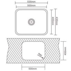 Кухонна мийка INTERLINE  UNDER PLUS sateen - 2 фото