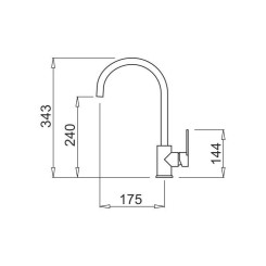 Кухонный смеситель INTERLINE  Tango new Gray - 2 фото