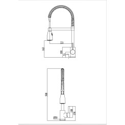 Кухонный смеситель INTERLINE  Silvio sateen - 2 фото