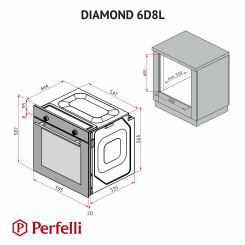 Духовой шкаф PERFELLI DIAMOND 6D8L INOX - 2 фото