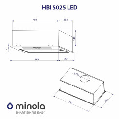 Витяжка MINOLA HBI 5025 BL LED - 10 фото