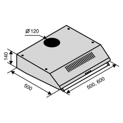 Витяжка VENTOLUX PARMA 50 WH - 2 фото