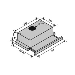 Витяжка VENTOLUX GARDA 60 BK (500) LED - 7 фото