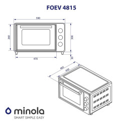 Електропіч MINOLA FOEV 4815 BL - 16 фото