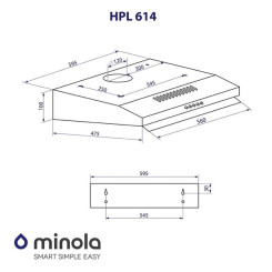 Вытяжка MINOLA HPL 614 BL - 10 фото