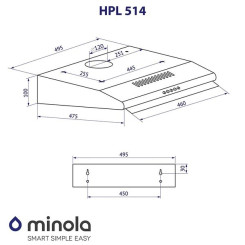 Витяжка MINOLA HPL 514 WH - 11 фото