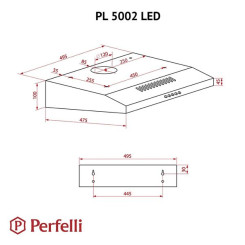 Витяжка PERFELLI PL 5002 BL LED - 10 фото