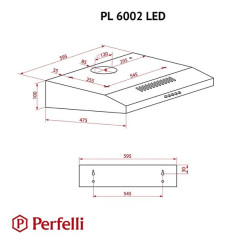 Витяжка PERFELLI PL 6002 W LED - 10 фото