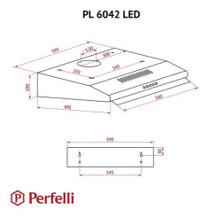 Витяжка PERFELLI PL 6042 BL LED - 11 фото