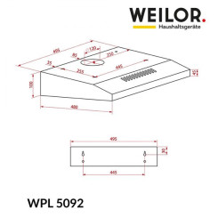 Вытяжка WEILOR WPL 5092 FBL - 9 фото