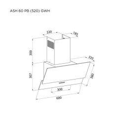 Вытяжка PYRAMIDA ASH 60 PB (520) GWH - 9 фото