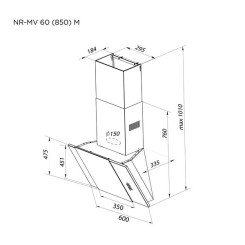 Витяжка PYRAMIDA NR-MV 60 (850) M BL