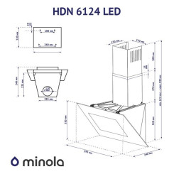 Витяжка MINOLA HDN 6124 BL LED - 12 фото