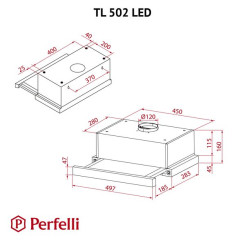 Витяжка PERFELLI TL 502 BL LED - 4 фото