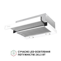 Витяжка PERFELLI TL 502 WH LED - 3 фото