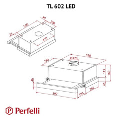 Витяжка PERFELLI TL 602 BL LED - 12 фото