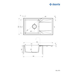 Кухонная мойка DEANTE Evora ZQJ G113 - 3 фото