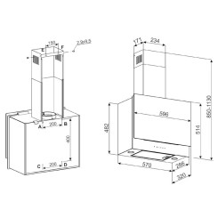 Вытяжка ELEYUS INSPIRO 1200 LED 60 BL - 21 фото