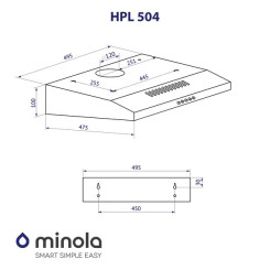 Витяжка MINOLA HPL 504 BL - 2 фото