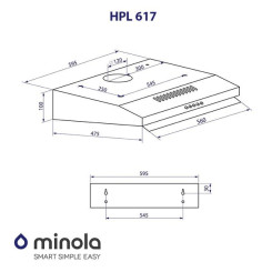 Витяжка MINOLA HPL 617 BL - 11 фото