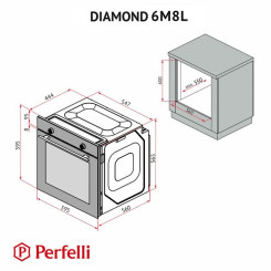 Духовой шкаф PERFELLI DIAMOND 6M8L NERO - 13 фото