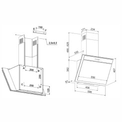 Вытяжка ELEYUS KREON 1200 LED 60 BL - 15 фото