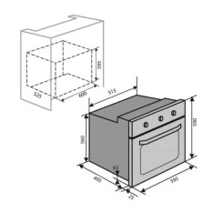 Духова шафа VENTOLUX EO60MT-6K BK - 2 фото