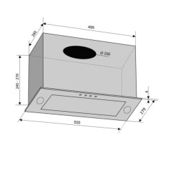 Вытяжка VENTOLUX PUNTO 520/279 BGG (1000) TRC - 4 фото