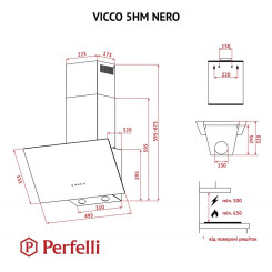 Витяжка PERFELLI VICCO 5HM NERO - 10 фото