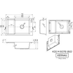 Кухонная мойка KERNAU KGS M 6078 1B1D PURE WHITE - 2 фото