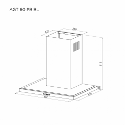 Вытяжка PYRAMIDA AGT 60 PB BL - 6 фото