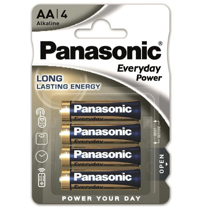 Батарейка PANASONIC EVERYDAY POWER AA BLI 4 ALKALINE (LR6REE/4BP) - 1 фото