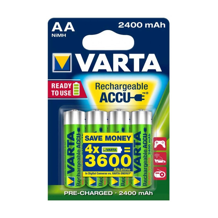 Акумулятор VARTA RECHARGEABLE ACCU AA 2400mAh BLI 4 NI-MH (READY 2 USE)