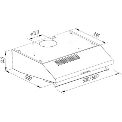 Вытяжка PYRAMIDA MH 60 Black - 2 фото