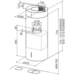 Витяжка FABER CYLINDRA ISOLA EV8 X A37 ELN - 3 фото