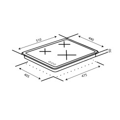 Варочная поверхность VENTOLUX HG430-W3G CEST (WH) - 7 фото