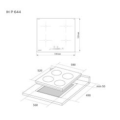 Варочная поверхность PYRAMIDA IH P 644 - 4 фото