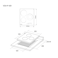 Варочная поверхность PYRAMIDA VCH P 431 - 5 фото