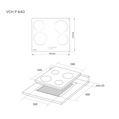Варочная поверхность PYRAMIDA VCH P 640 - 4 фото