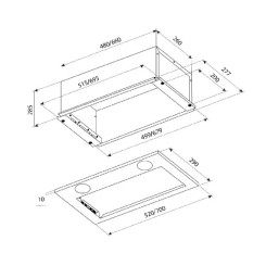 Витяжка PYRAMIDA CX 52 (1100) E BL - 6 фото