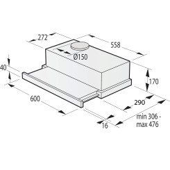 Вытяжка GORENJE TH 64 E4BG - 6 фото