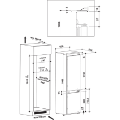 Встраиваемый холодильник WHIRLPOOL SP 40 801 EU - 6 фото