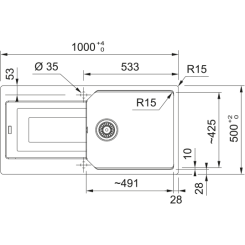 Кухонная мойка FRANKE URBAN UBG 611-100 XL Серый камень (114.0701.795) - 3 фото