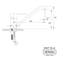 Кухонний змішувач KERNAU KWT 01A CHROME - 2 фото