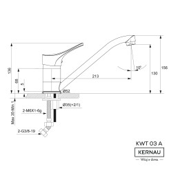 Кухонный смеситель KERNAU KWT 03A PURE WHITE - 2 фото