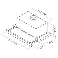 Витяжка ELICA TT14 STD GRIX/A/60 - 4 фото