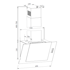 Вытяжка WEILOR WDS 6280 BL 1200 LED